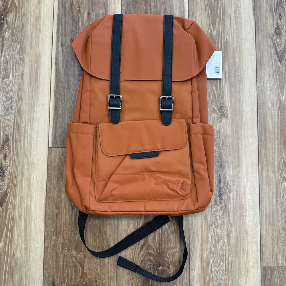 Open Story Fitted Flap Backpack New, Orange